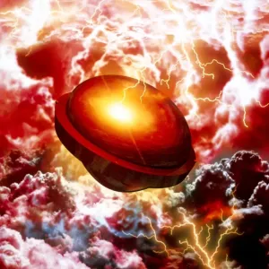 Galileo Probe Enters Jupiter's Atmosphere Print