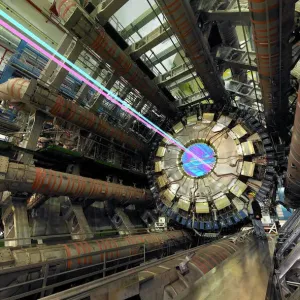 Print of the ATLAS detector at CERN, a toroidal LHC apparatus