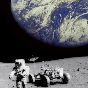 Astrognomo sulla Luna con la Terra Astrognomo sulla Luna con la Terra