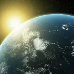 Sunrise over Earth Print
