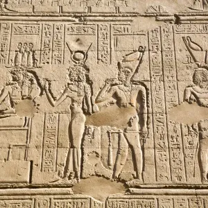 Bas Relief Print from the Temple of Khnum in Esna, Egypt