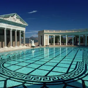 Classical Architecture Print, Hearst Castle Pool Scene