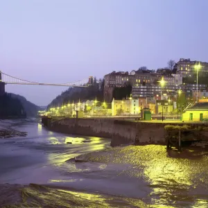 Bristol Low Tide Print at Night Bristol Low Tide Print at Night