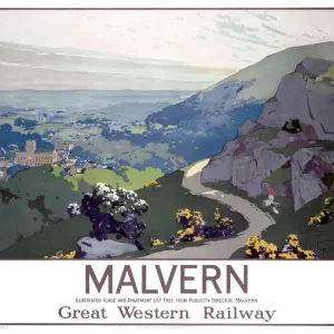 Malvern Hills Print, GWR Poster Artwork Malvern Hills Print, GWR Poster Artwork