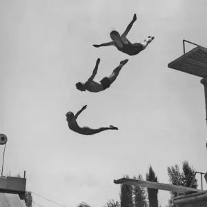 Diving Board Print, 1940s Ambassador Lido Pool