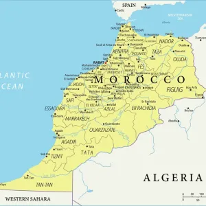 Reference Map of Morocco Print: A Geographical Overview Reference Map of Morocco Print: A Geographical Overview