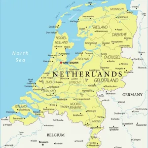 Netherlands Reference Map Print (950857474) Netherlands Reference Map Print (950857474)