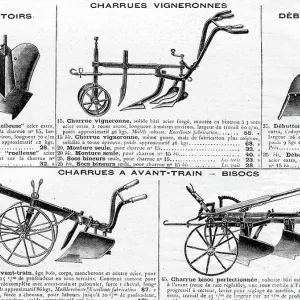 Print of Agricultural Plows Print of Agricultural Plows