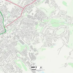 Blackburn Street Map Print BB9 9