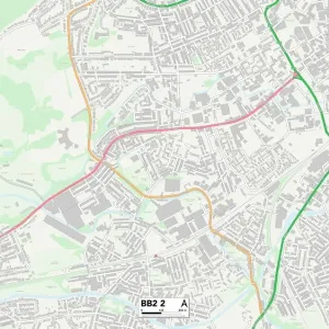 Blackburn with Darwen BB2 2 Print Map Sector