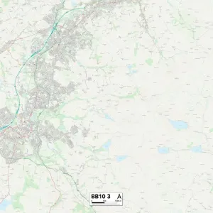 BB10 3 Print Map of Burnley Postcode Sector