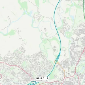 Burnley BB12 0 Postcode Sector Print Map