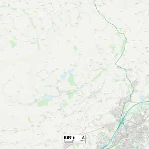 Pendle BB9 6 Postcode Sector Print Map