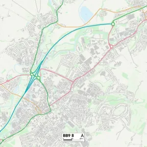 Pendle BB9 8 Print Map Sector Map