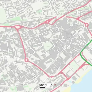 Dundee DD1 1 Postcode Sector Print Map Dundee DD1 1 Postcode Sector Print Map