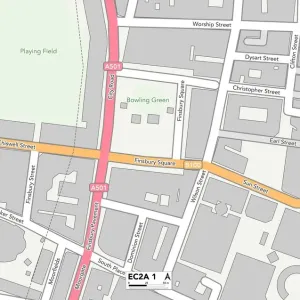 Hackney EC2A 1 Map