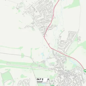 Cotswold GL7 2 Print Map Sector