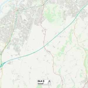 Stampe di Mappe Dei Settori Dei Codici Postali Stampe: GL - Gloucester