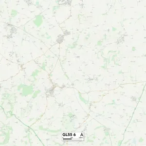 Gloucester GL55 6 Postcode Sector Print Map