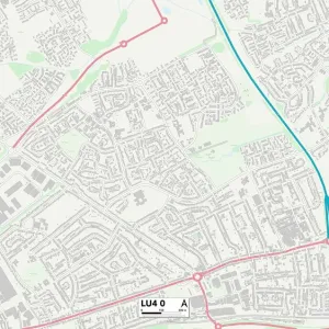 LU4 0 Print Map of Luton Postcode Sector