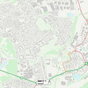 Corby NN17 1 Postcode Sector Print Map