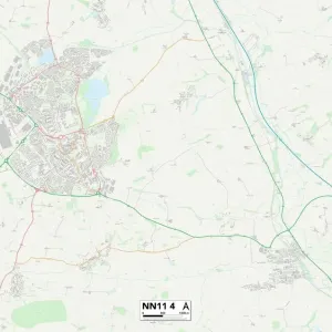 Daventry NN11 4 Postcode Sector Print Map