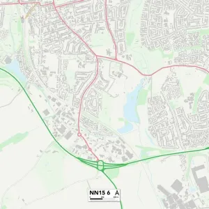 Kettering NN15 6 Postcode Sector Map Print