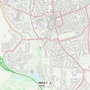 Kettering NN15 7 Postcode Sector Print Map