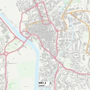 Worcester WR1 2 Print Map Sector