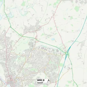 Worcester WR3 8 Print Map Sector