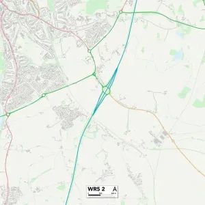 Worcester WR5 2 Postcode Sector Print Map