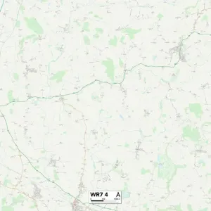 Worcester WR7 4 Postcode Sector Print Map