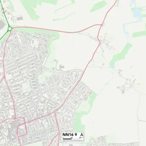Kettering NN16 9 Postcode Sector Print Map
