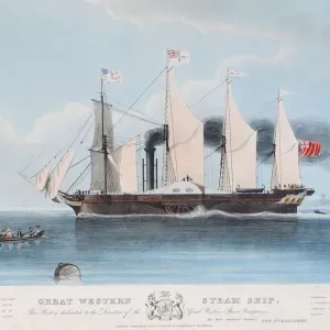 Print of the SS Great Western Steam Ship, 1838 Print of the SS Great Western Steam Ship, 1838