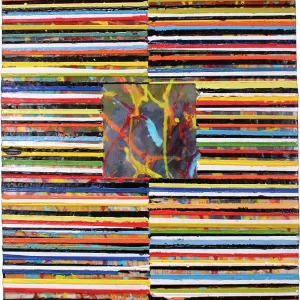 Encaustic and Collage Print