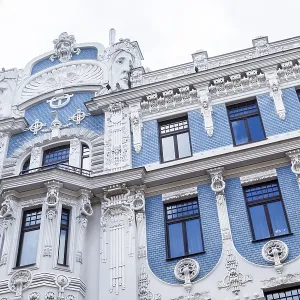 Art Nouveau Facade Print, Riga, Latvia
