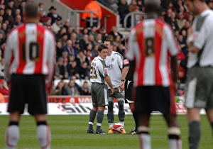 Professional Football Match Stampe: Free Kick