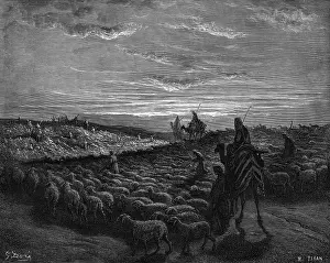 Old Testament Events Stampe: Abraham Migrates