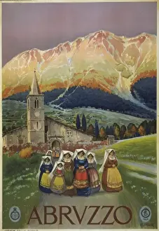 Italian Village Scene Stampe: Abruzzo