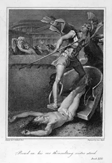 Trojan War Art Stampe: Achilles & the Corpse