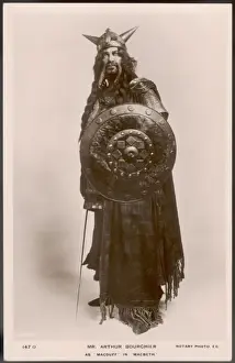 Victorian Era Theatre Stampe: Actor in Role of Macduff
