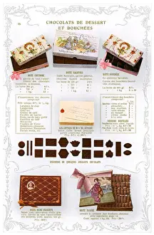 Vintage Chocolate Advert Stampe: Advert / Choc Boxes Etc