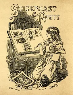 Stampe di Annuncio per la pasta Stickphast. circa 1900 Ambrogio Dudley Stampe: Annuncio per la colla Stickphast.