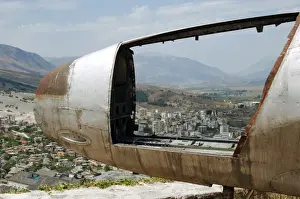 Cold War History Stampe: Albania. Gjirokaster viewed through the cockpit of the Ameri