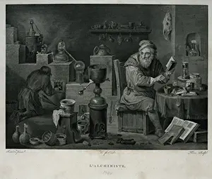 David Teniers The Younger Stampe: Alchemist at work