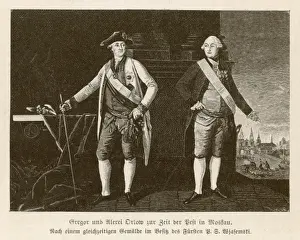 Stampe di Alessandro e Gregorio Orlov Conte Grigori (1734-1783) generale e statista Alessio ( 1737 - 1808 ), comandante militare Politica Stampe: Aleksandr e Gregorio Orlovi