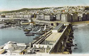 Porti Stampe: Algeri, Algeria - Vista del Porto