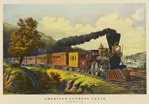 19th Century Rail Transport Stampe: American Express Train