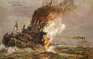World War I Naval Battles Stampe: AMPHION SUNK