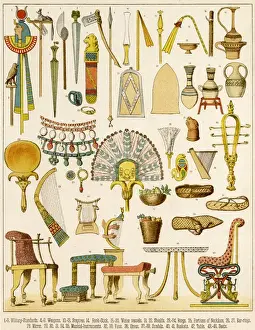 Daily Life In Ancient Egypt Stampe: Ancient Egyptian objects